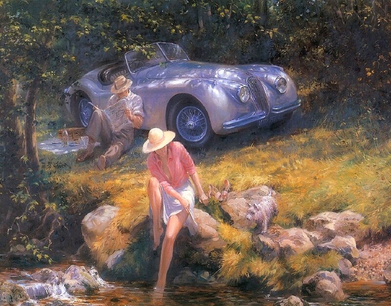 Couple by Stream — Green