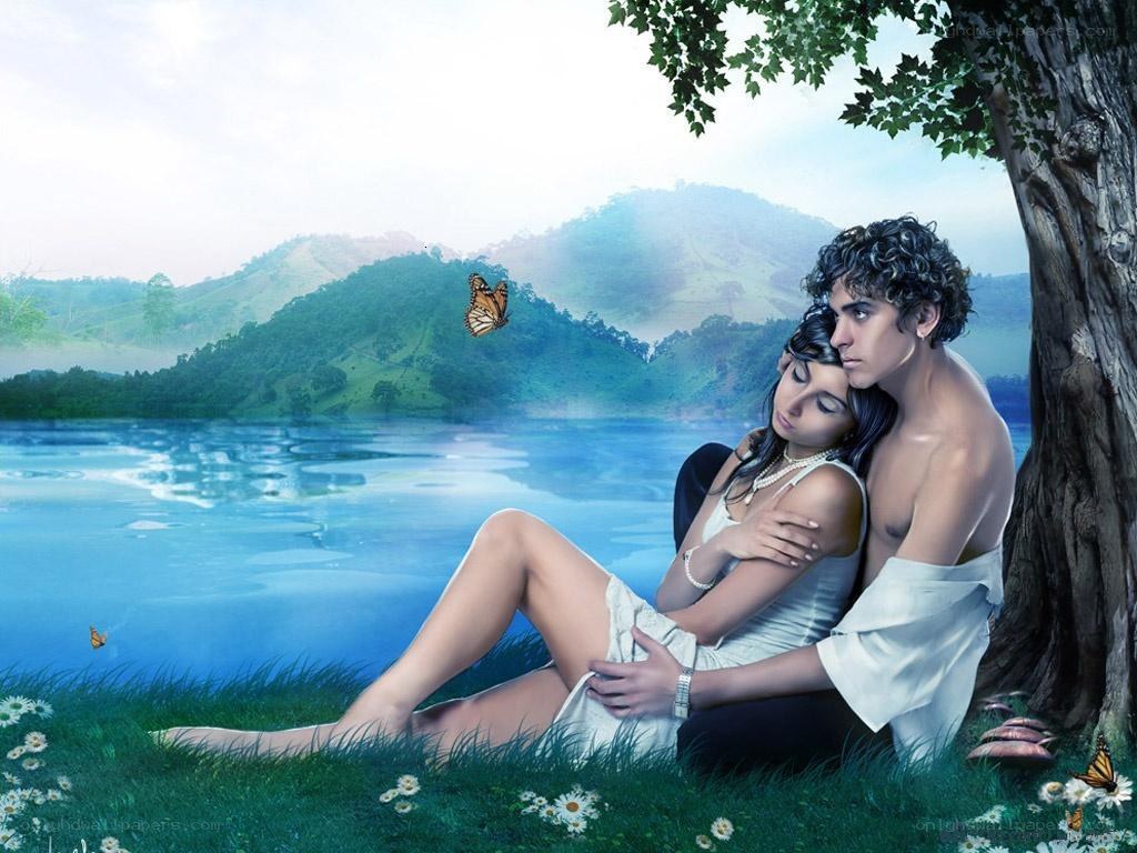Couple by the lake