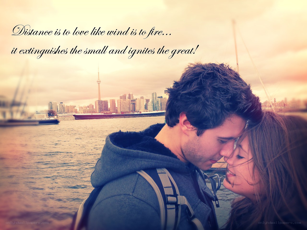 Couple by the water