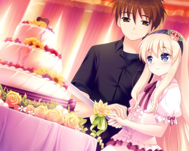 Couple Cutting Cake