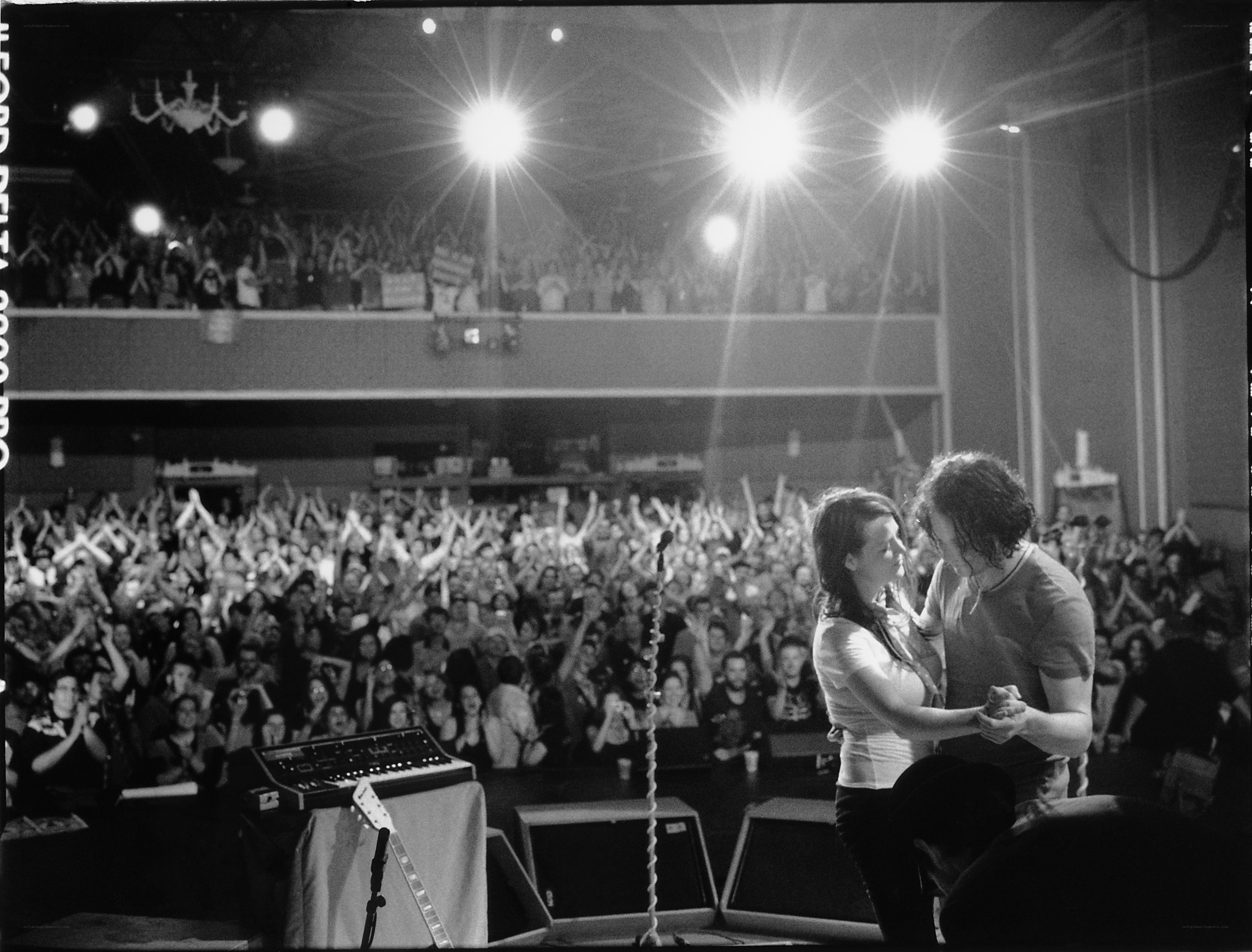 Couple dancing at concert
