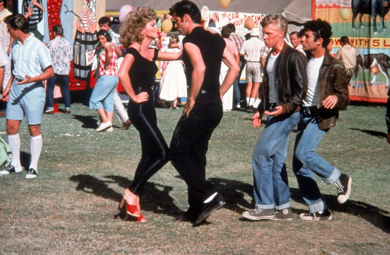 Couple Dancing at Fair — Green