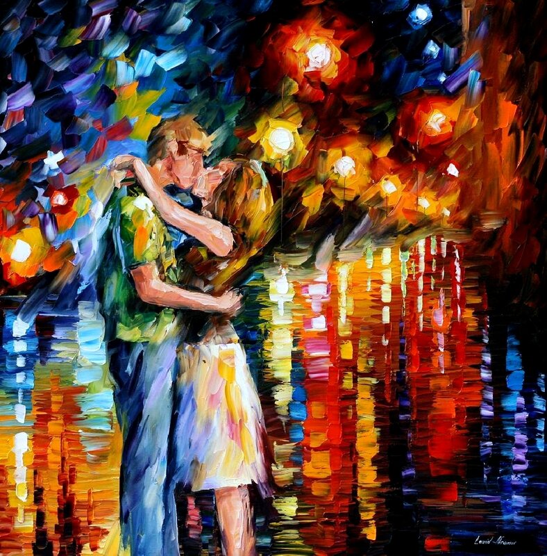 Couple dancing at night