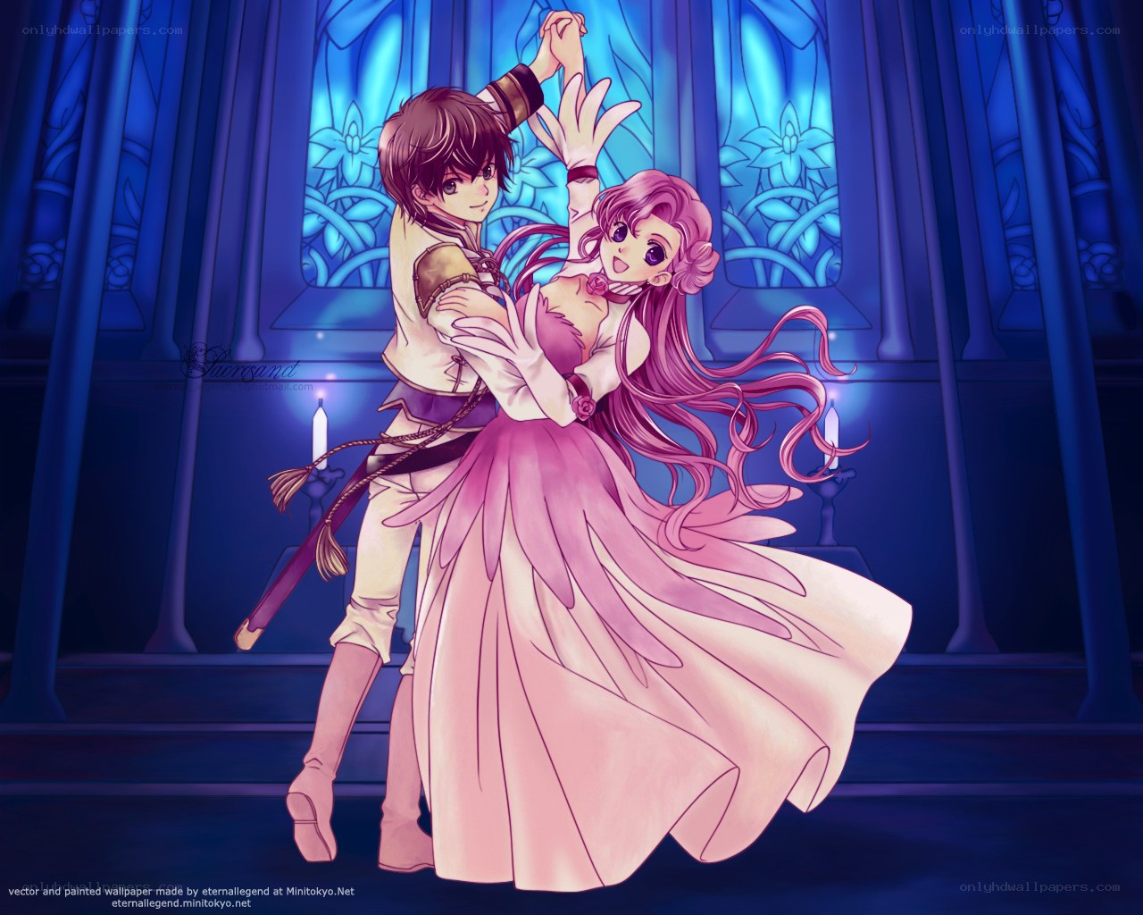 couple dancing in a cathedral