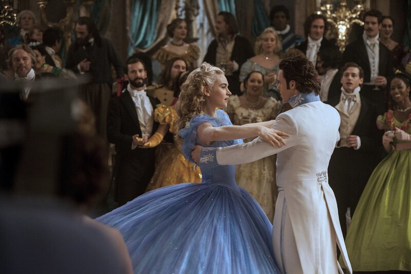 Couple Dancing in Ballroom — Blue, Elegant