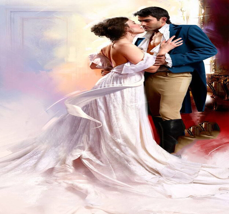 Couple Dancing in Ballroom — White, Romantic