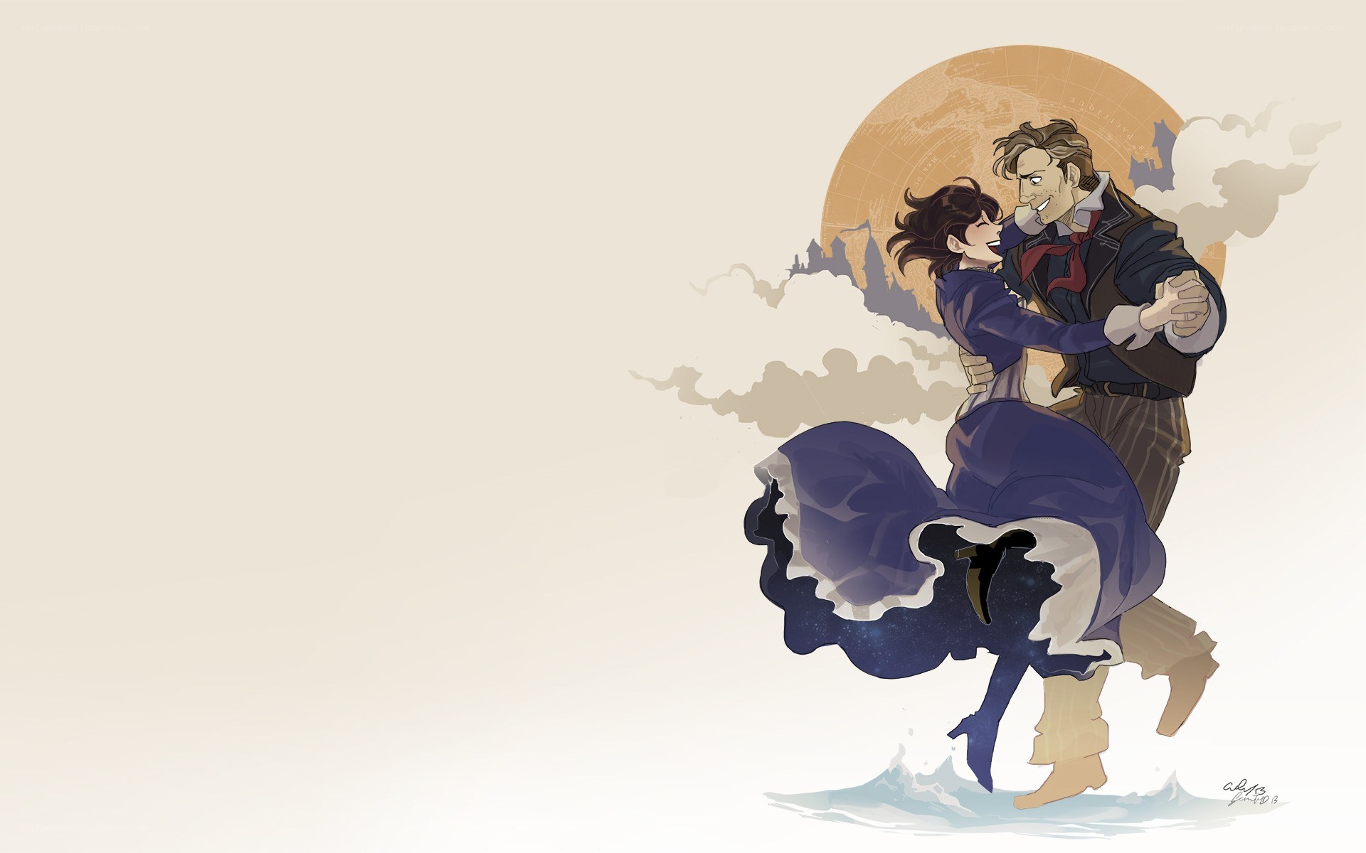 couple dancing in fantasy setting