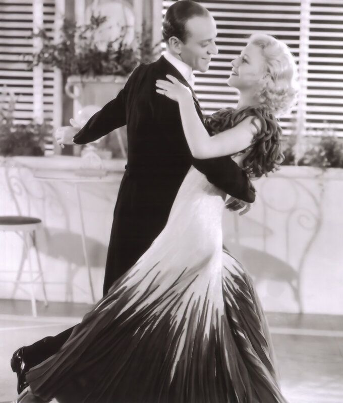 Couple dancing in formal wear