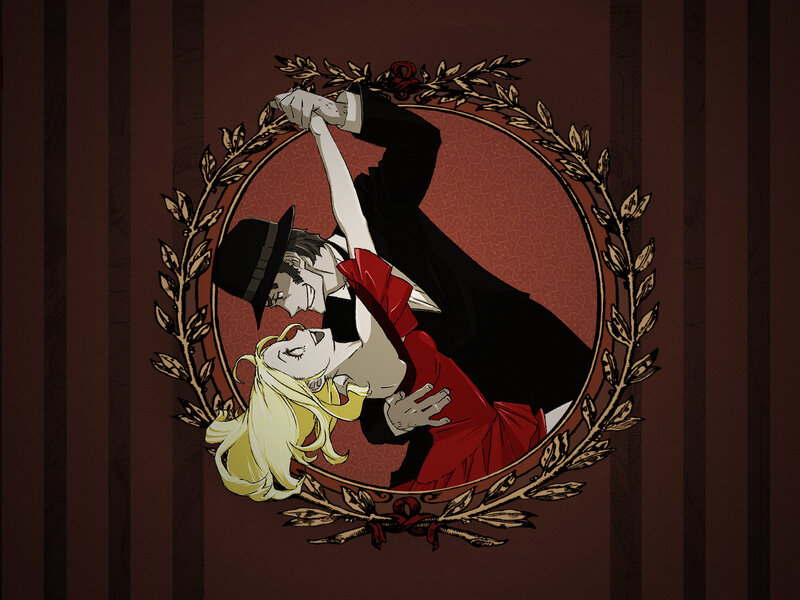 couple dancing in frame
