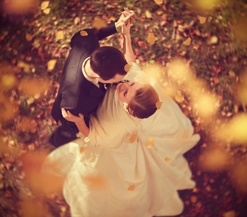 Couple Dancing in Leaves