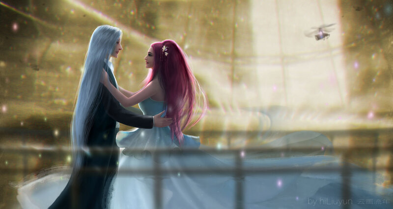 Couple Dancing in Light