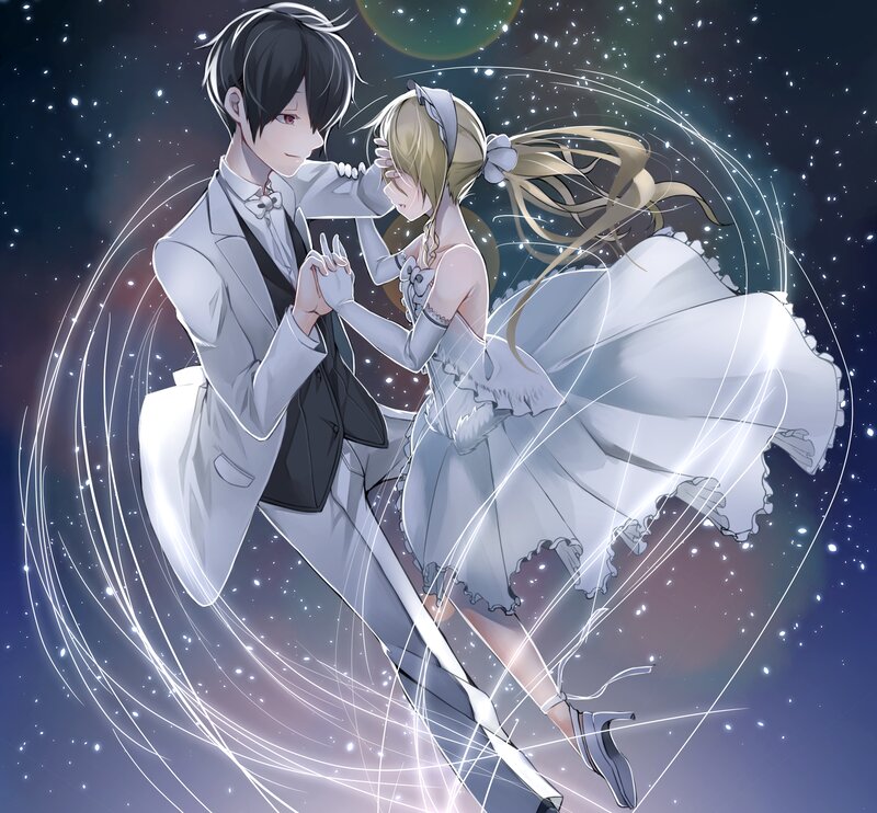 Couple Dancing in Space