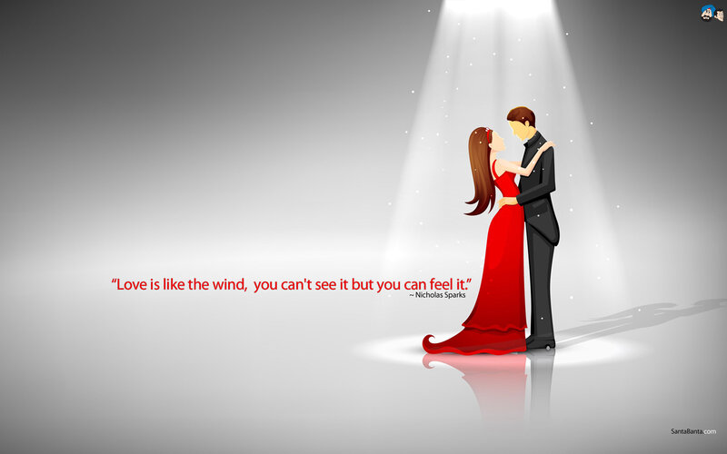 Couple Dancing on Stage — Red, Romantic