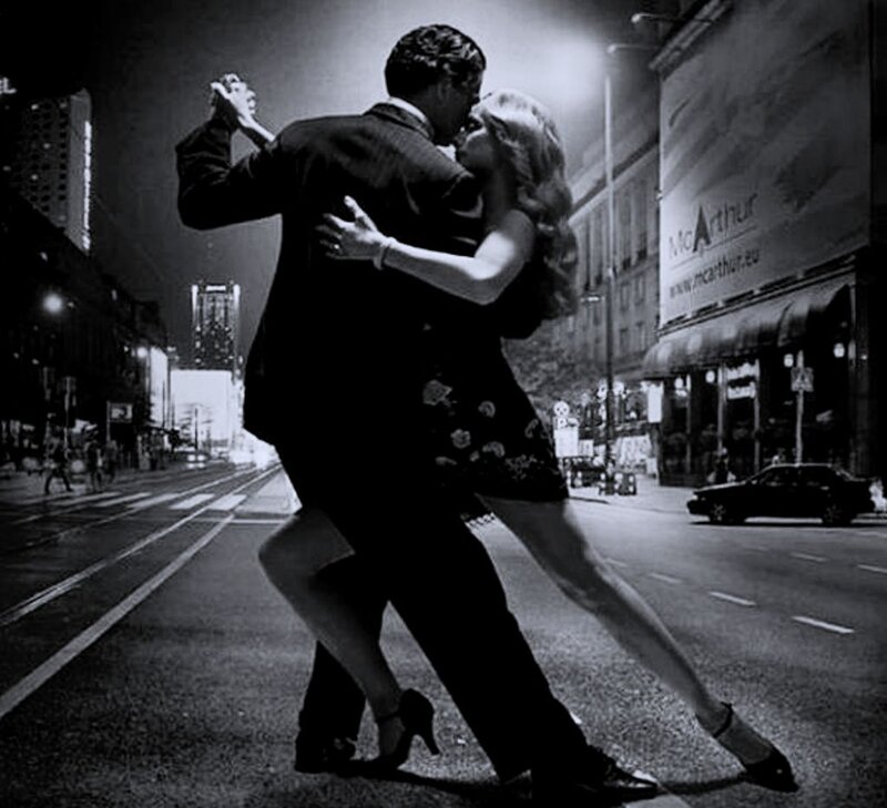 Couple Dancing on Street