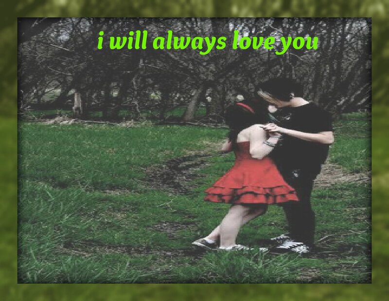 Couple Dancing Outdoors — Green