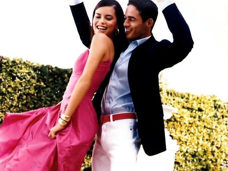 Couple dancing outdoors