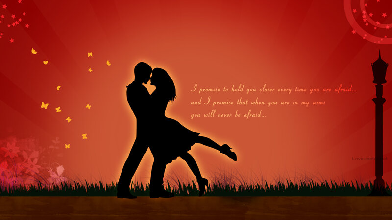 Couple Dancing Silhouette — Red, Romantic, Sunset