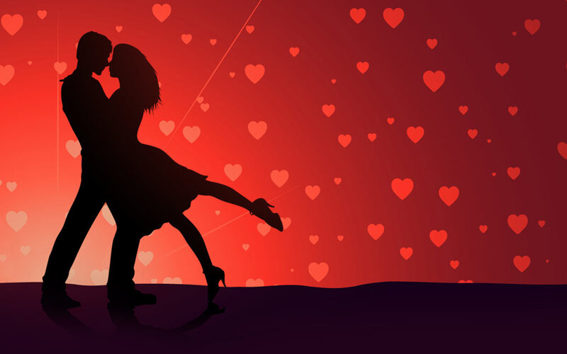 couple dancing silhouette