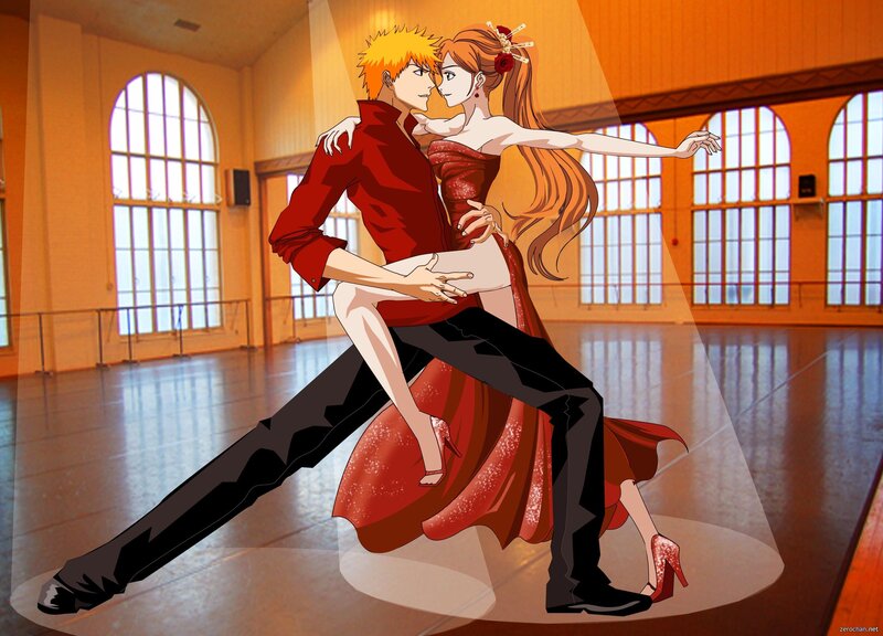 Couple Dancing Tango — Red, Dramatic, Anime
