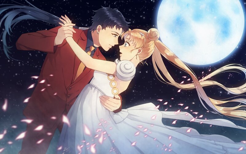 Couple Dancing under Moon