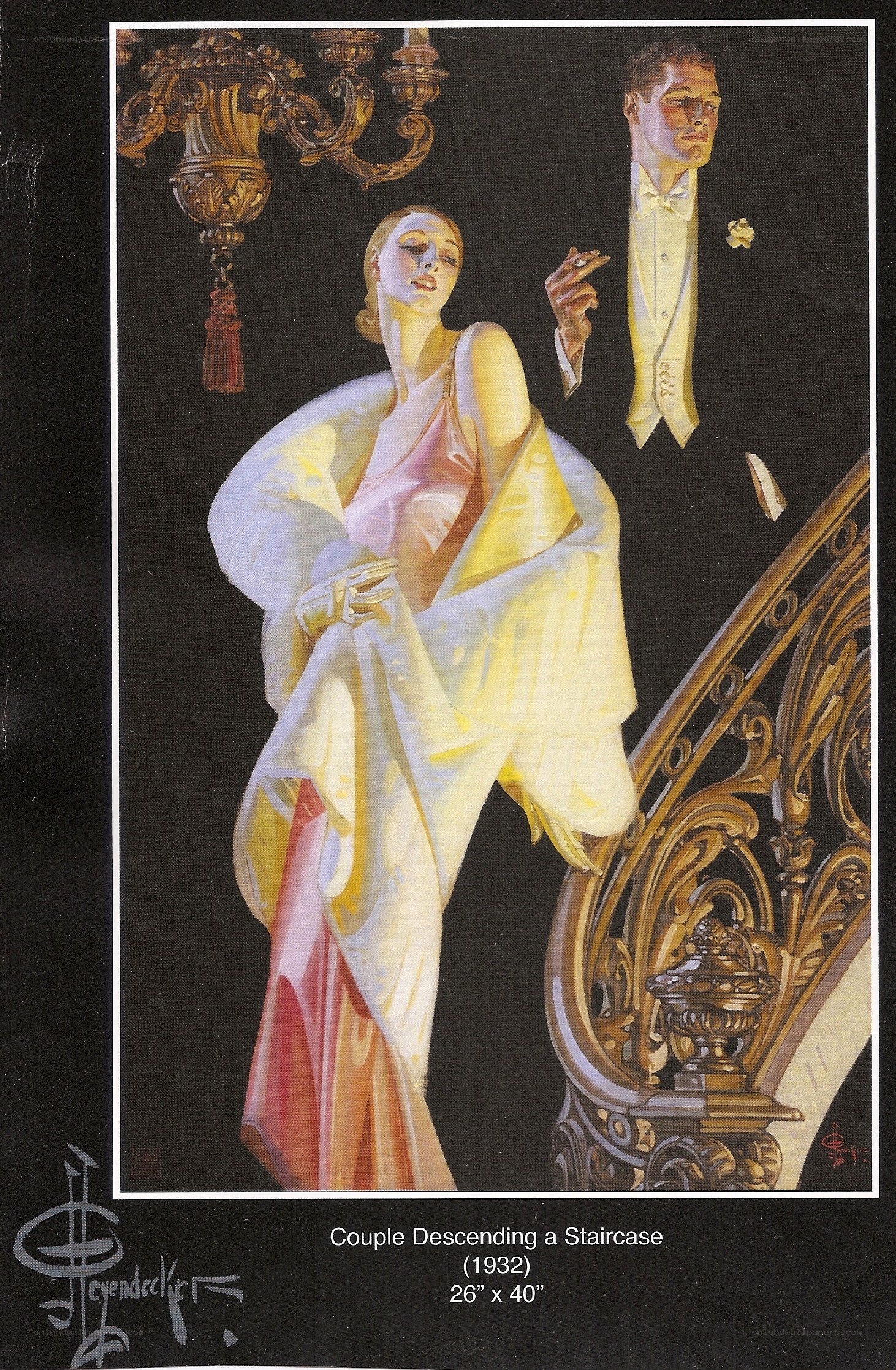 Couple Descending a Staircase