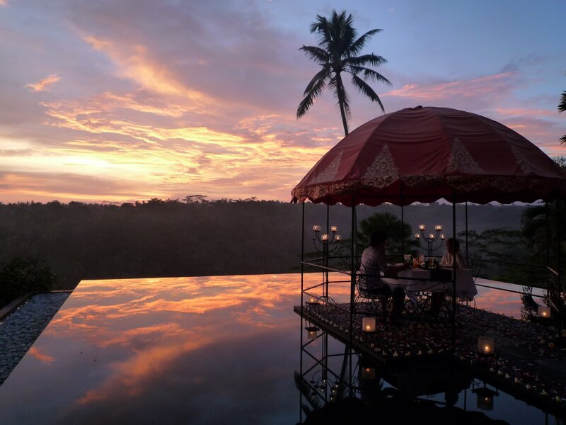 Couple Dining at Sunset