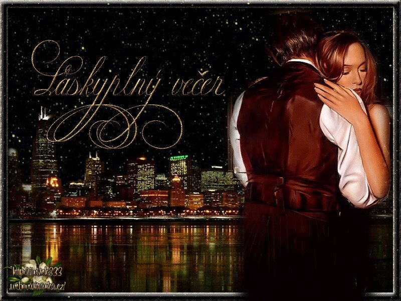 Couple Embracing at Night — Black