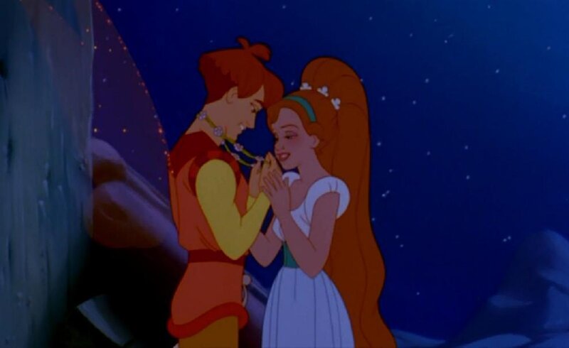 Couple Embracing at Night — Blue, Romantic, Animation