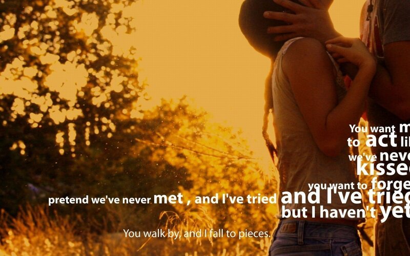 Couple Embracing at Sunset — Yellow, Romantic, Photograph