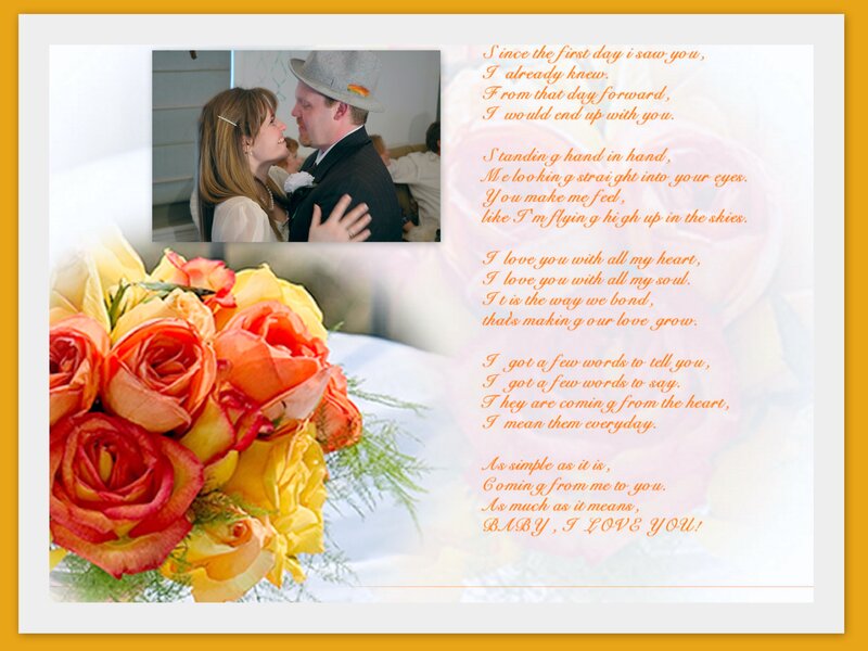 Couple Embracing at Wedding — Yellow
