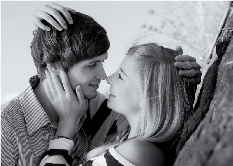 Couple Embracing — Black, Intimate, Photograph, Man
