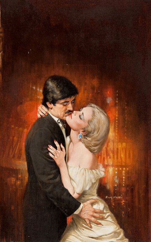 Couple embracing in a passionate kiss