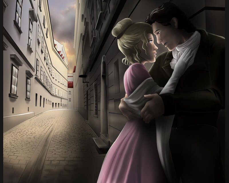 Couple Embracing in Alley
