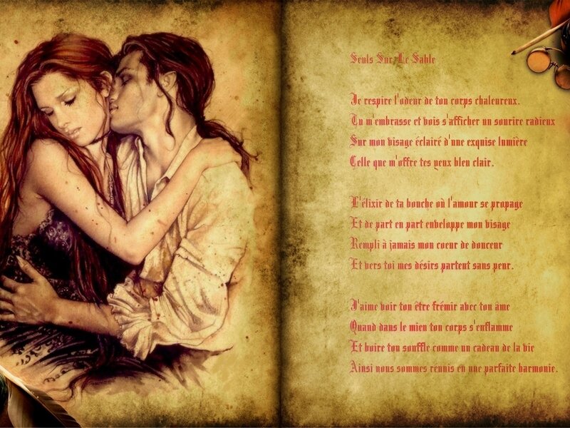 Couple Embracing in Book