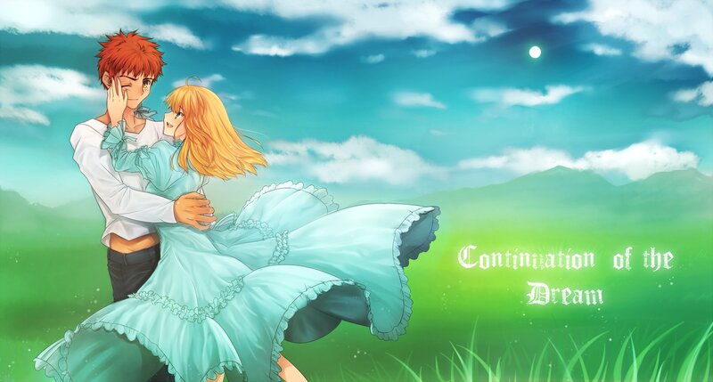 Couple Embracing in Field — Green, Serene