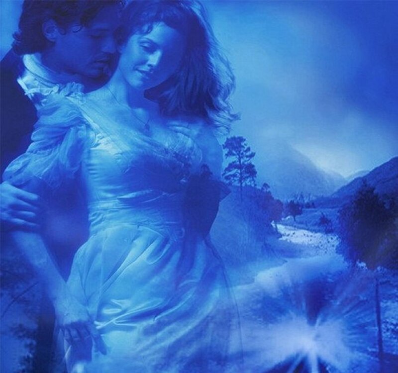 Couple Embracing in Landscape