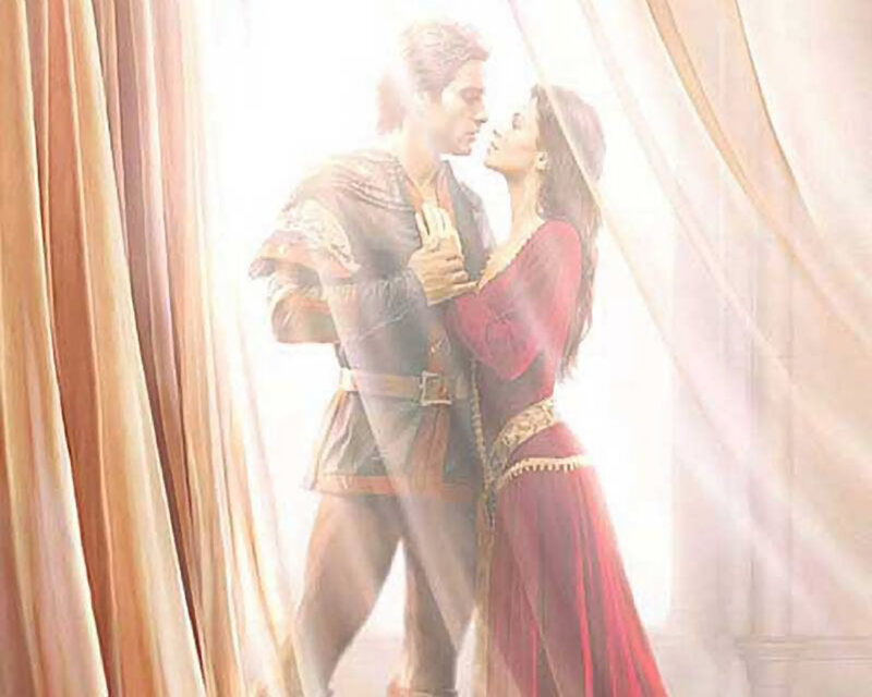 Couple Embracing in Light