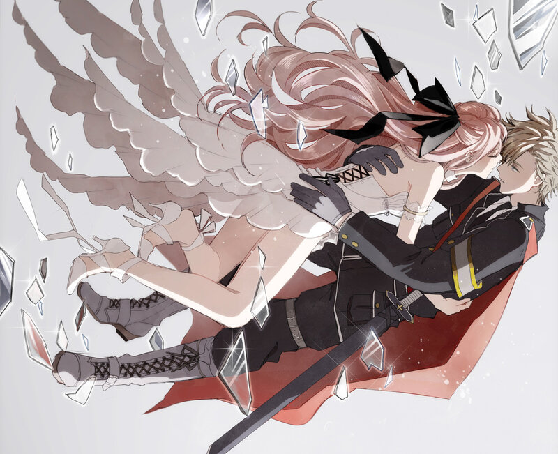 Couple Embracing in Midair