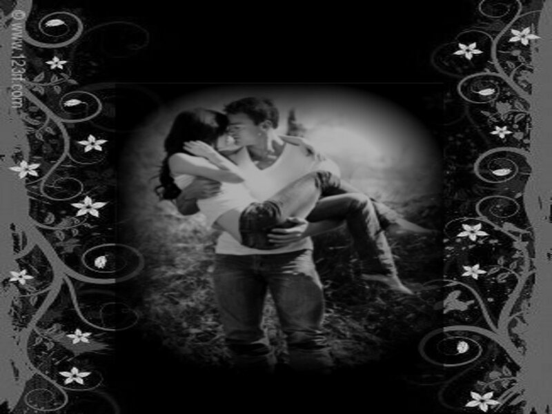 couple embracing in nature