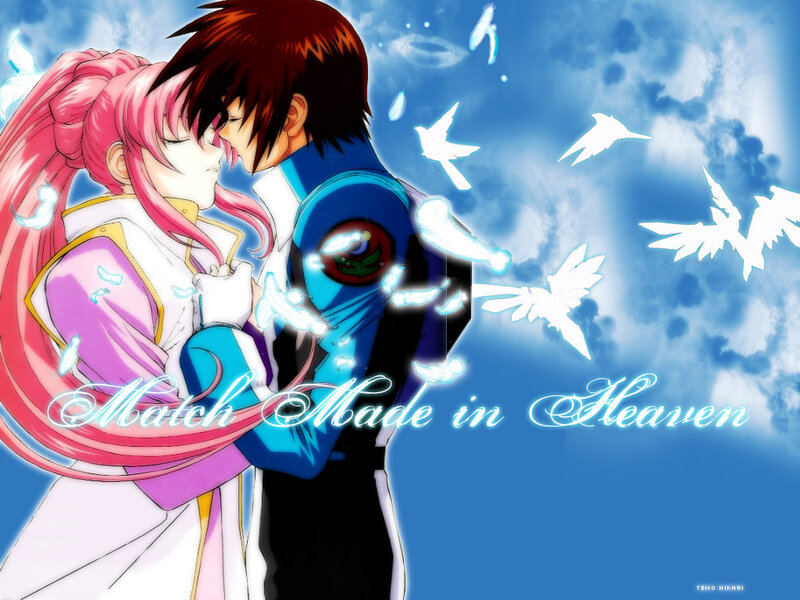 Couple Embracing in Sky — Blue