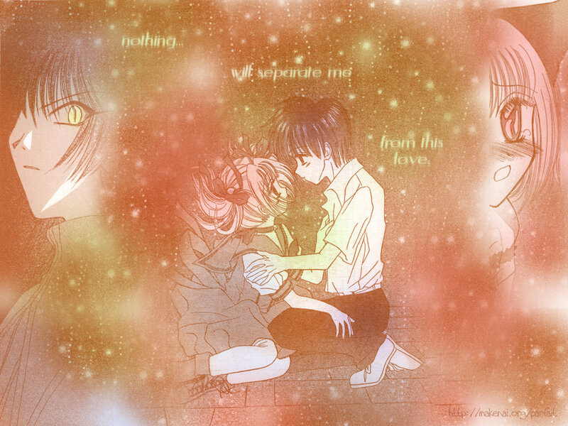 Couple Embracing in Snow — Orange