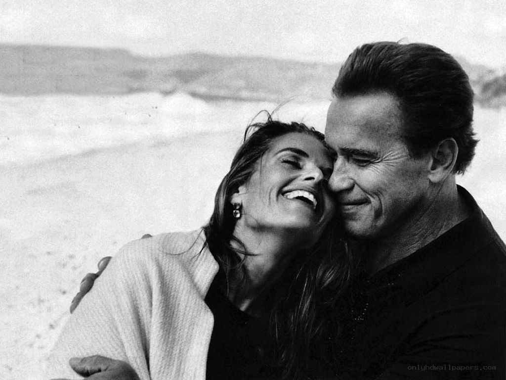 couple embracing on beach