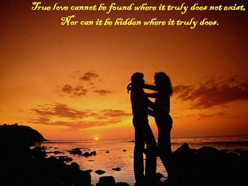 Couple Embracing on Beach — Orange, Romantic, Sunset, Photograph