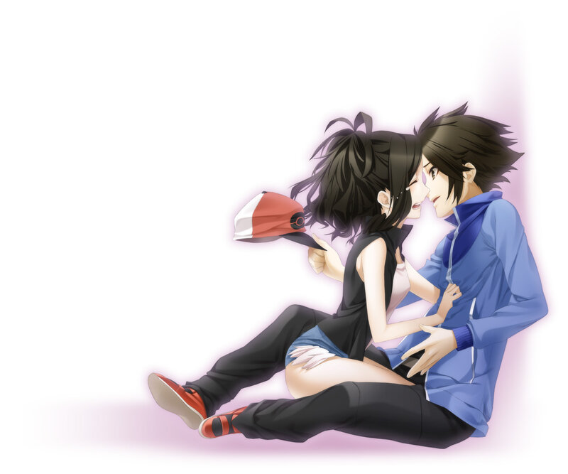 Couple Embracing on Floor — Blue