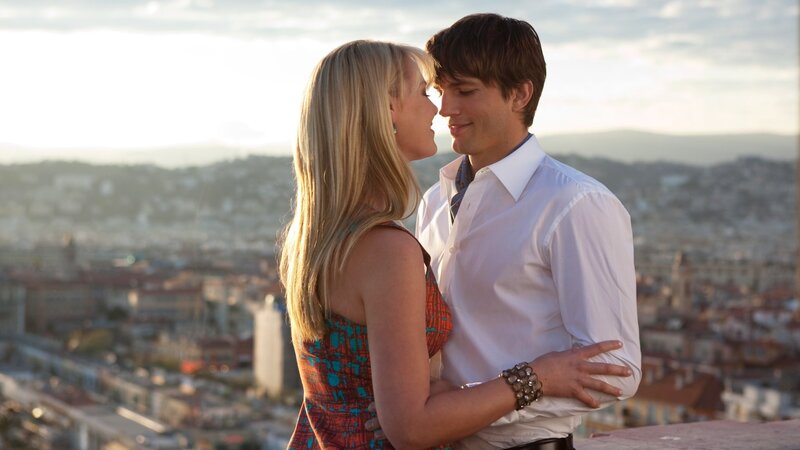 Couple Embracing on Rooftop — White