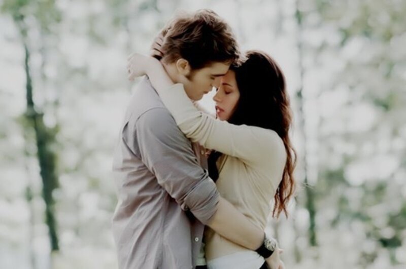 Couple Embracing Outdoors — White, Intimate, Spring