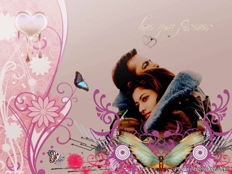 Couple Embracing — Pink, Romantic