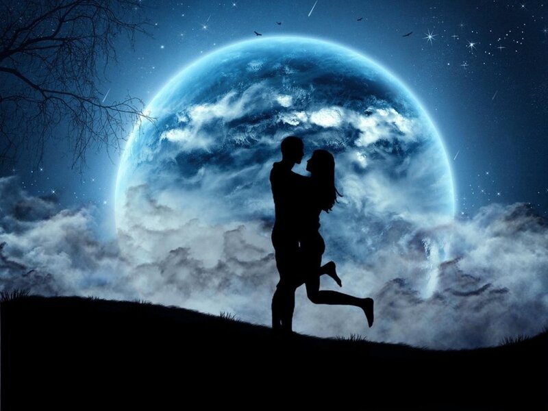 Couple Embracing Silhouette