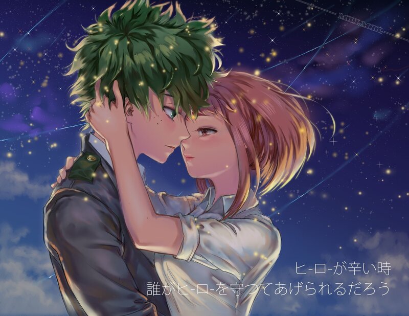 Couple Embracing under Stars — Blue, Romantic, Night