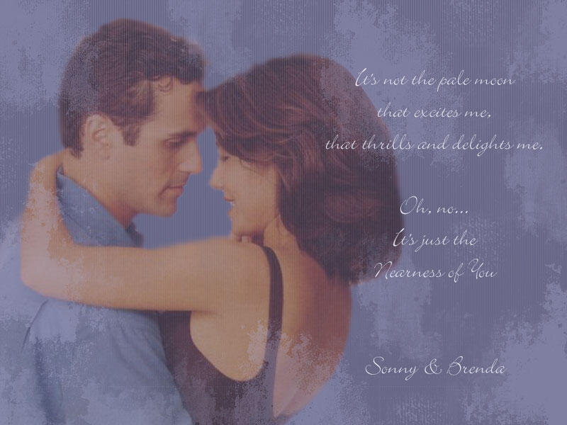 Couple embracing with quote